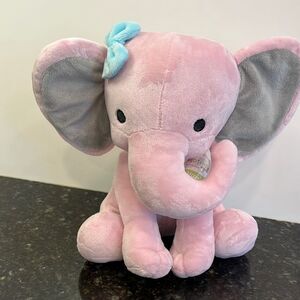 Twinkle Toes Pink Plush Elephant Stuffed Animal 10 Inch- Hazel